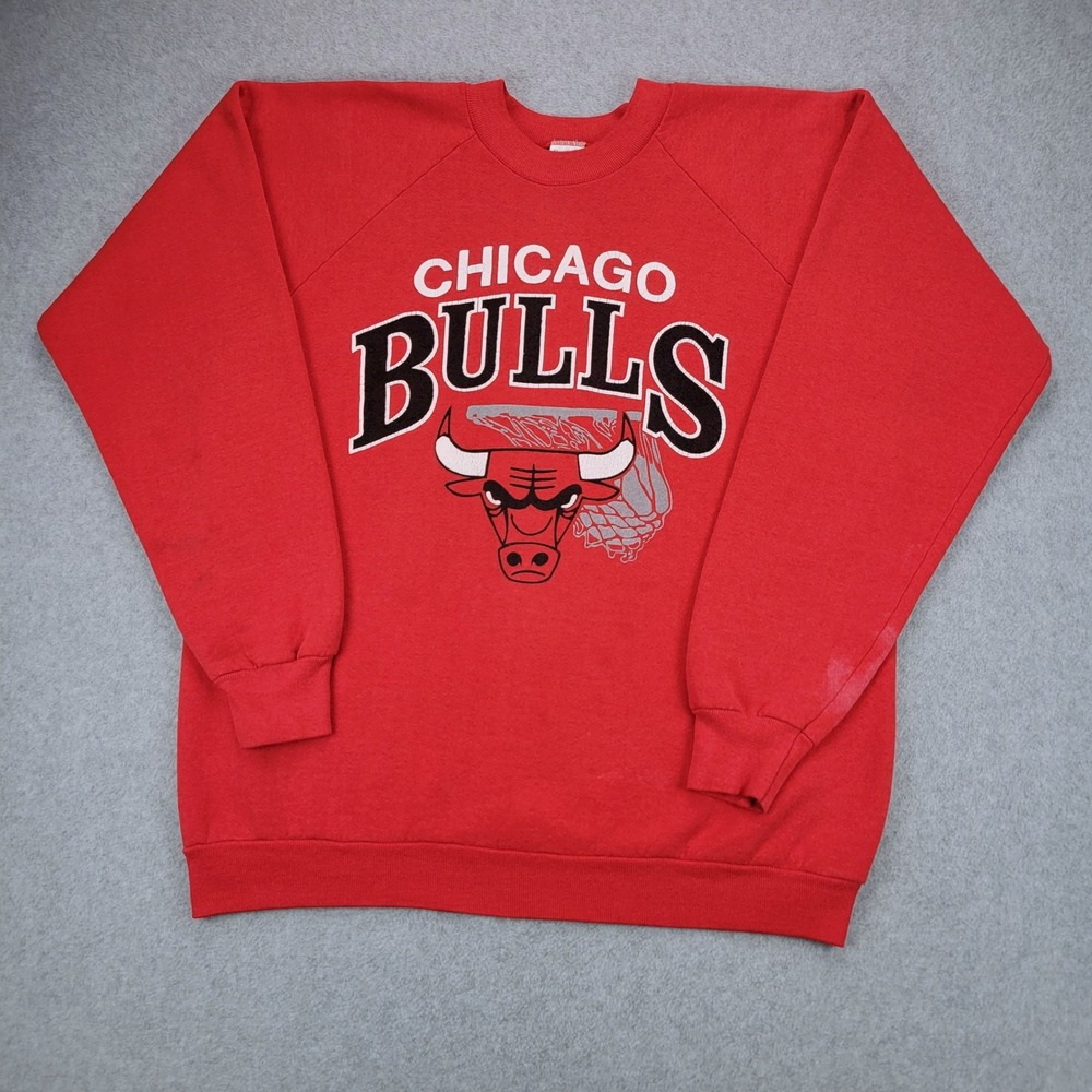 Fruit of the Loom Chicago Bulls Sweatshirt Mens XL Red Vintage 90s USA Made